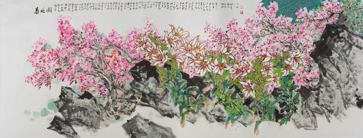 <h2>春风图</h2><p>作者：郭怡孮</p><p>创作年代：1978年初稿、2024年重画</p><p>规格：143cm×356cm</p><p>品类：中国画</p>